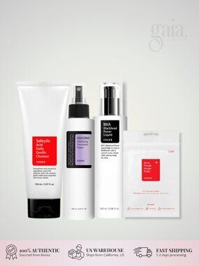 Acne & Pore Reset Korean Skincare Bundle | 4-Step COSRX Routine